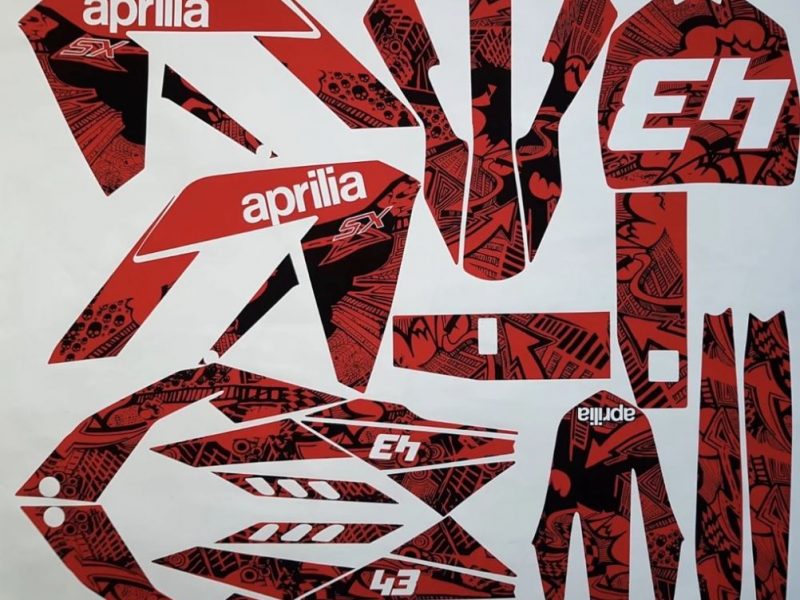 Grafikkit Aprilia Rx 50 After 2006 Full Red