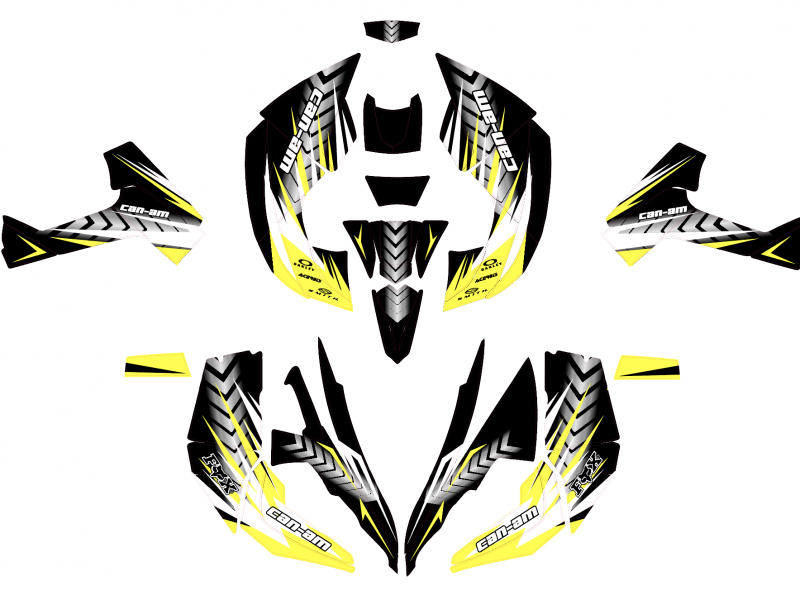 kit déco renegade 800 yellow