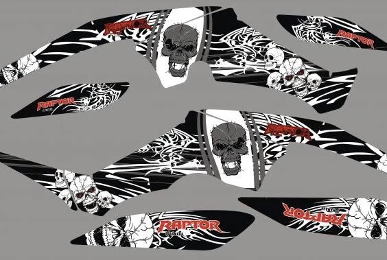 Raptor 350 Skull Graphic Kit