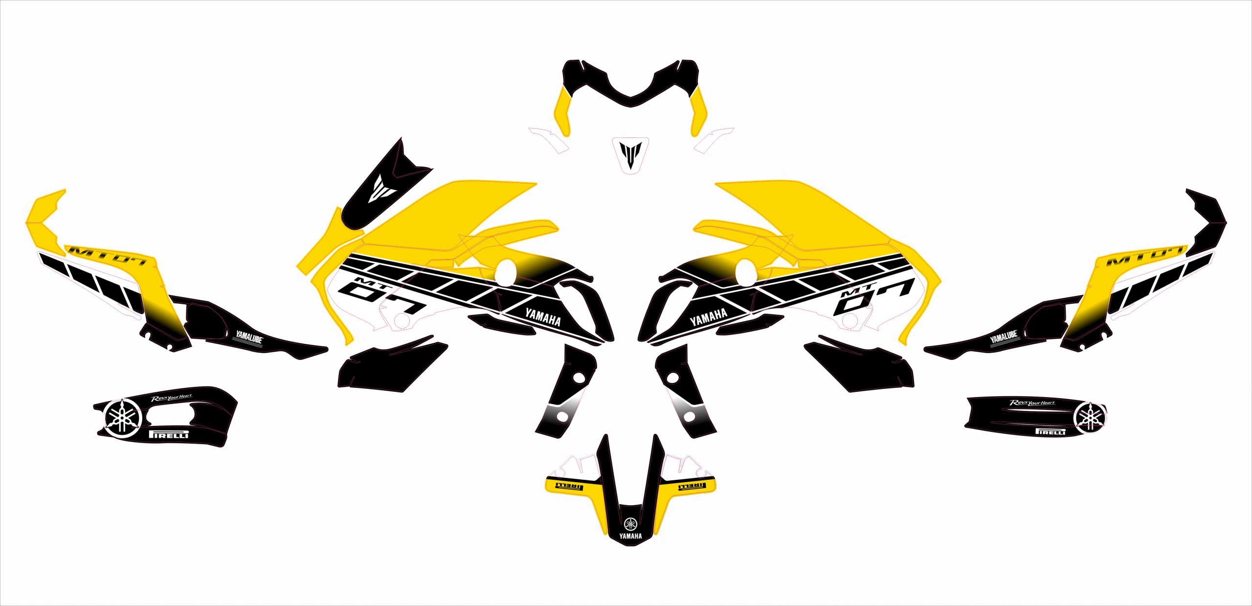 kit deco yamaha mt 07 anniversaire maquette