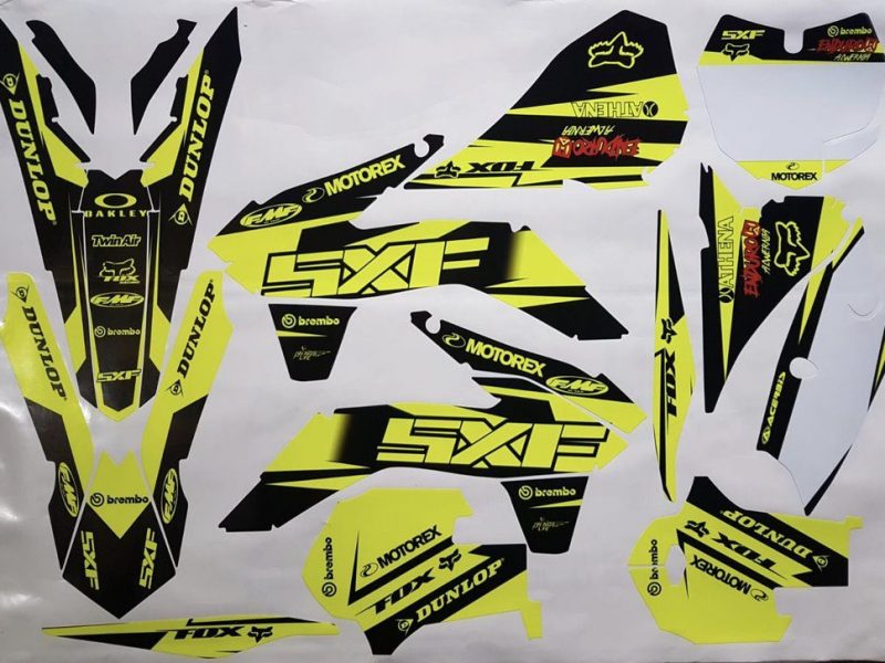 Zestaw graficzny KTM Sx Sxf 2013 2015 6 dni (opcja Fluo w zestawie)