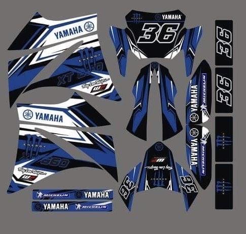 Graphic Kit Yamaha Xt 660 Avant 2006 Blue