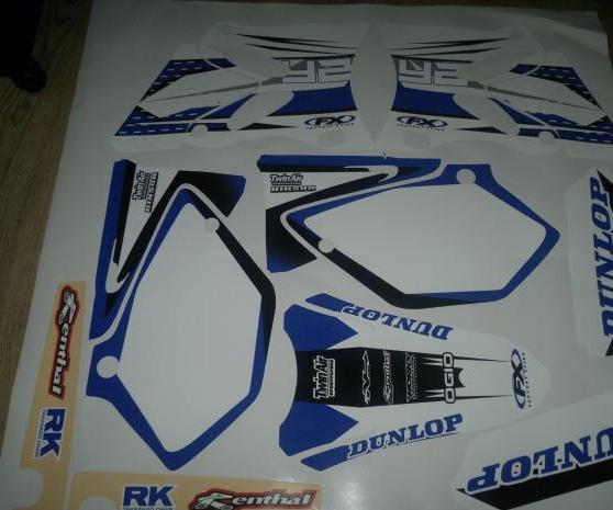 Kit Graficos Yamaha Yz 125 250 2002 2012 Azul