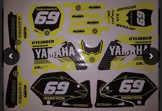 Graphic Kit Yamaha Yz 125 250 2002 2012 Yellow (non Fluo, Fluo Optional)