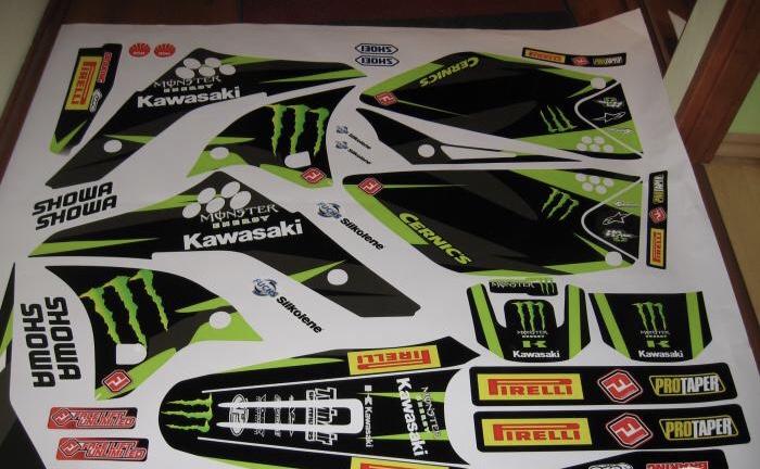 Graphic Kit Kawasaki Kxf 250 2006 2008 Monster