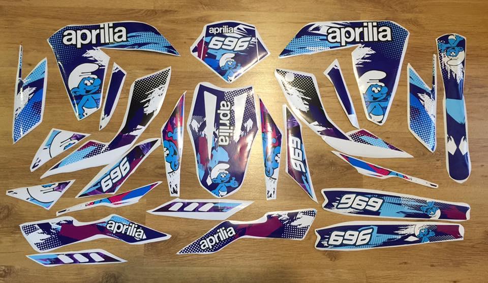 Kit DÉco Aprilia Sx 125 Schtroumpf Édition