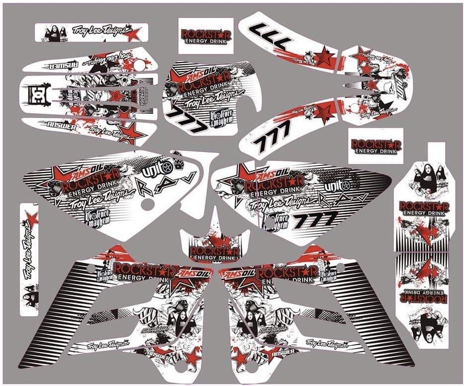 Kit DÉco Gas Gas Ec 2002 2006 Rockstar Red