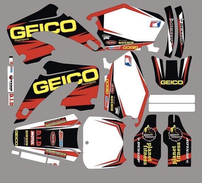 Kit DÉco Honda Cr 125 250 2000 2001 Geico