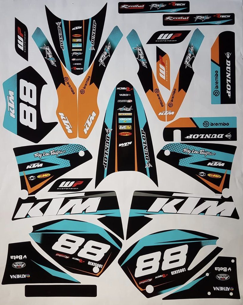 Kit DÉco Ktm 640 Lc4 Blue