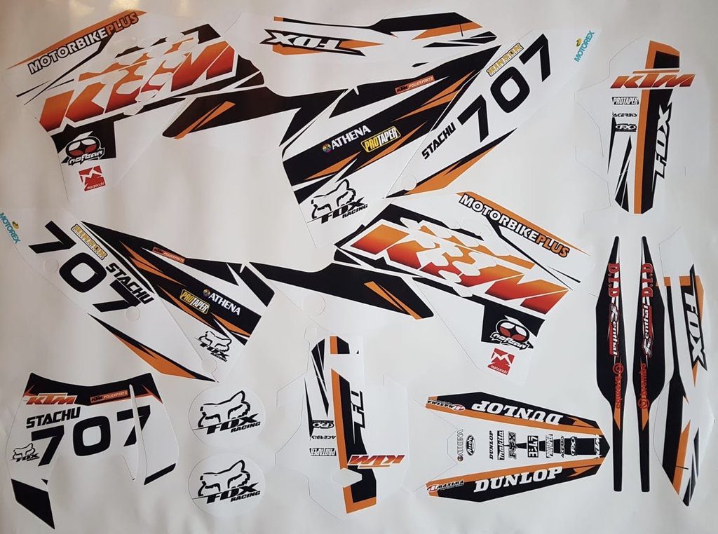 Kit DÉco Ktm Exc Excf 2008 2011 Orange #2