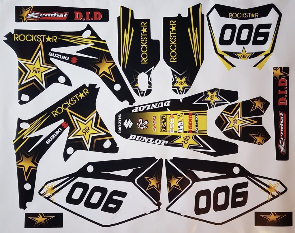Kit DÉco Suzuki Rmz 450 2008 2012 Rockstar #3