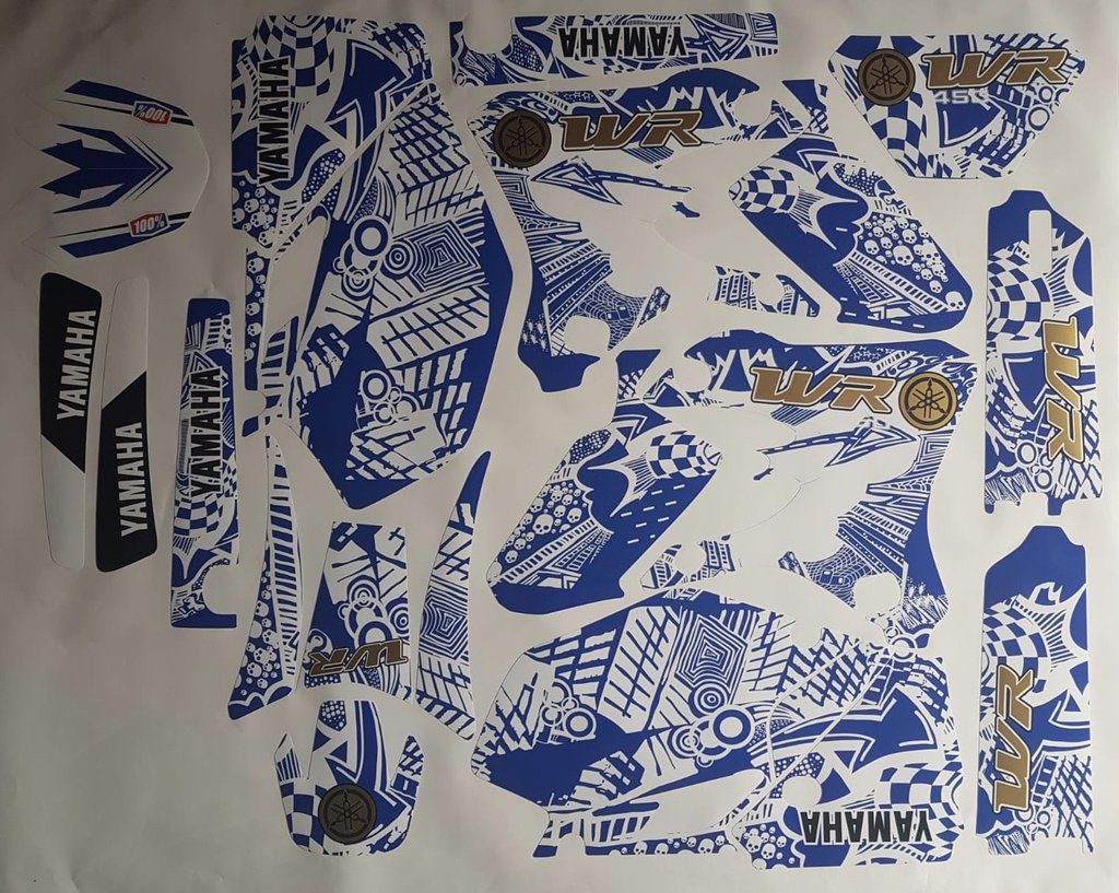 Kit DÉco Yamaha Wrf Wr 250 450 2003 2006 Skull