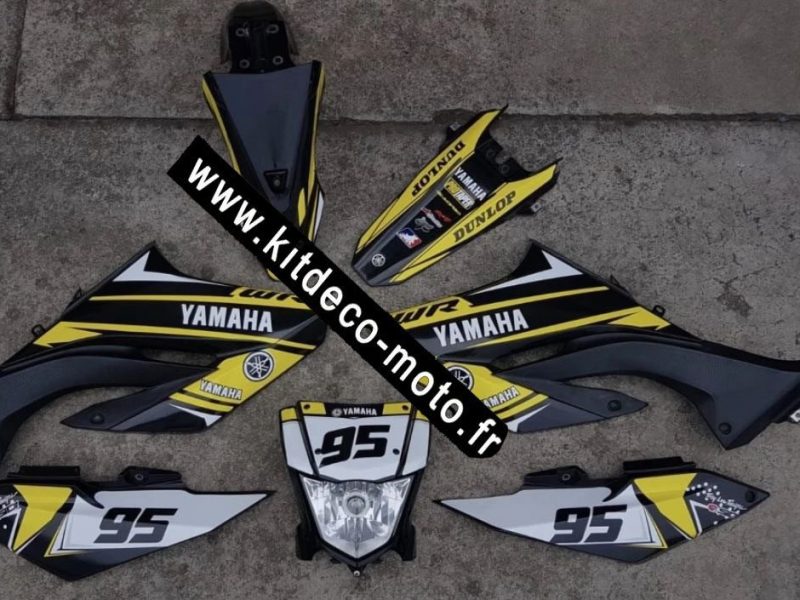 Yamaha Factory 125 Wr Wrx Wrr Kit de gráficos amarillo fluo