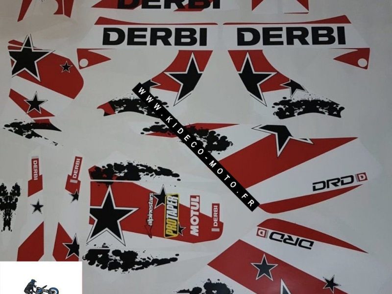 Kit DÉco Derbi Xtreme Xrace Avant 2011 red