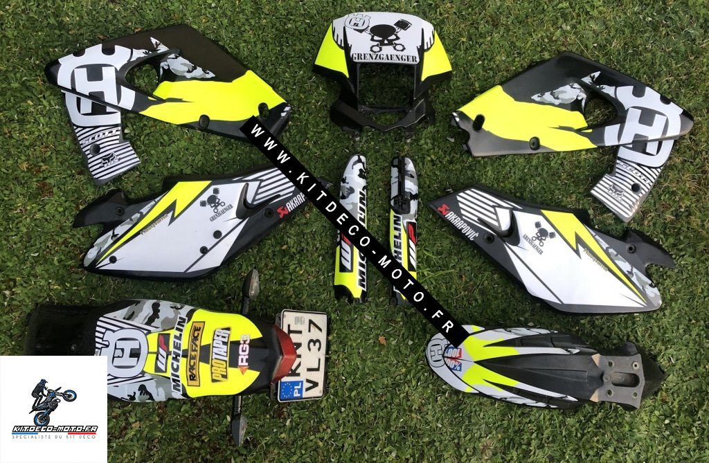 Kit DÉco Husqvarna Wr : Te : Sm : Cr : Tc 2000 2005 Grey (non Fluo, Fluo En Option)