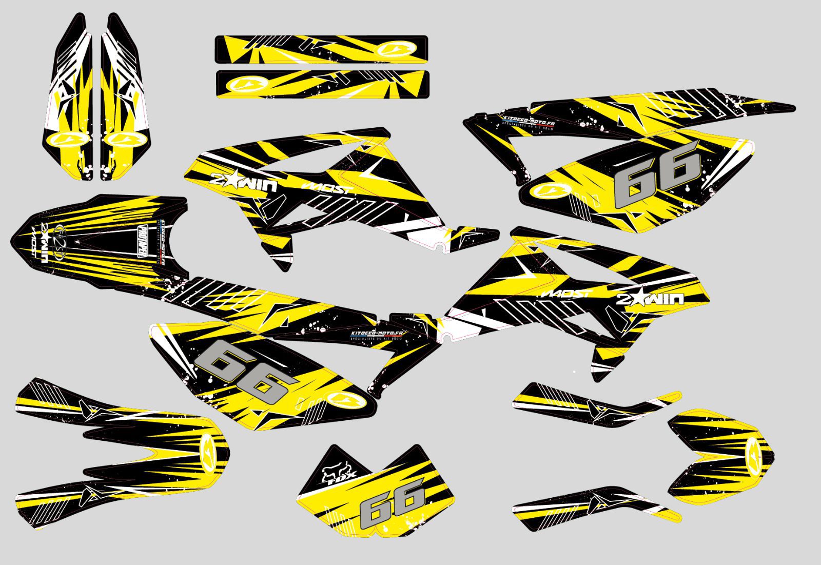kit deco beta 50cc factory yellow line 2