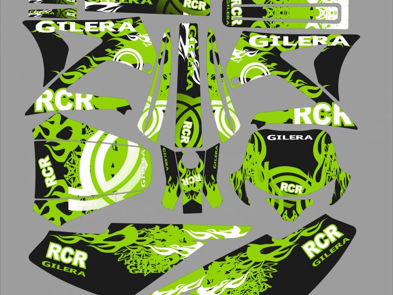 kit déco gilera rcr avant 2011 green