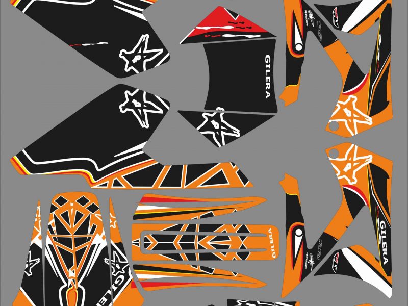 gilera rcr graphic kit before 2011 orange