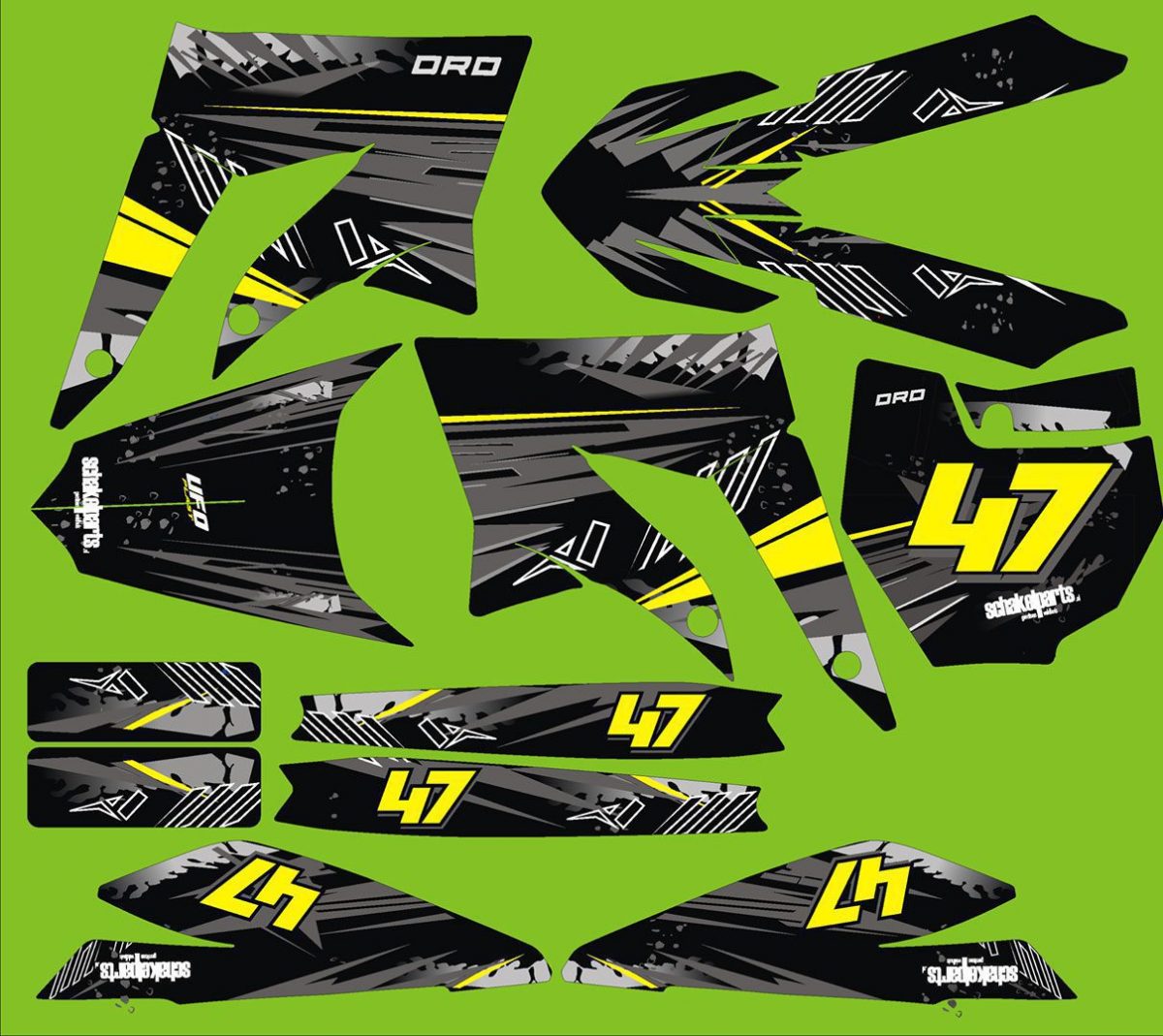 Kit Deco Moto Derbi Senda Xtreme Drd Racing 50 Grey