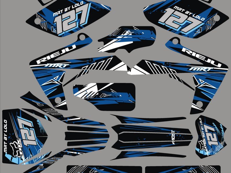 Kit gráfico para motocicleta Rieju Mrt 50 azul