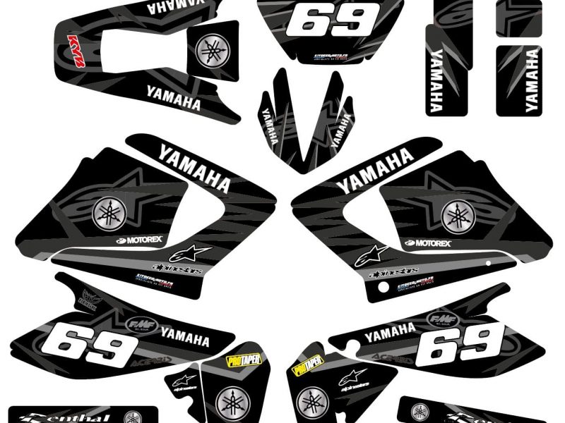 Kit Deco Moto Yamaha 125 Dt Dtr Dtre Dtx Alpinestars Black