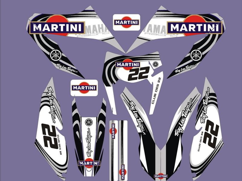 Kit gráfico para motocicleta Yamaha 125 Wr Wrx Wrr Martini Racing
