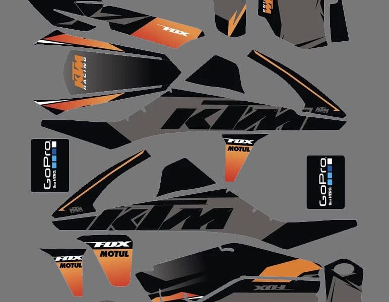 Kit Deco Motocross Ktm Sx Sxf 2016 2018 Negro