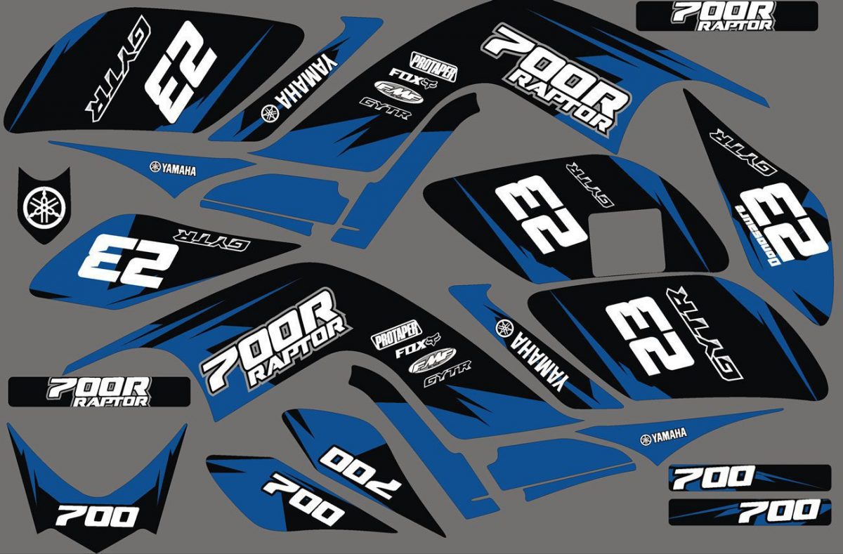 Kit Deco Quad Yamaha Raptor 700 Blue