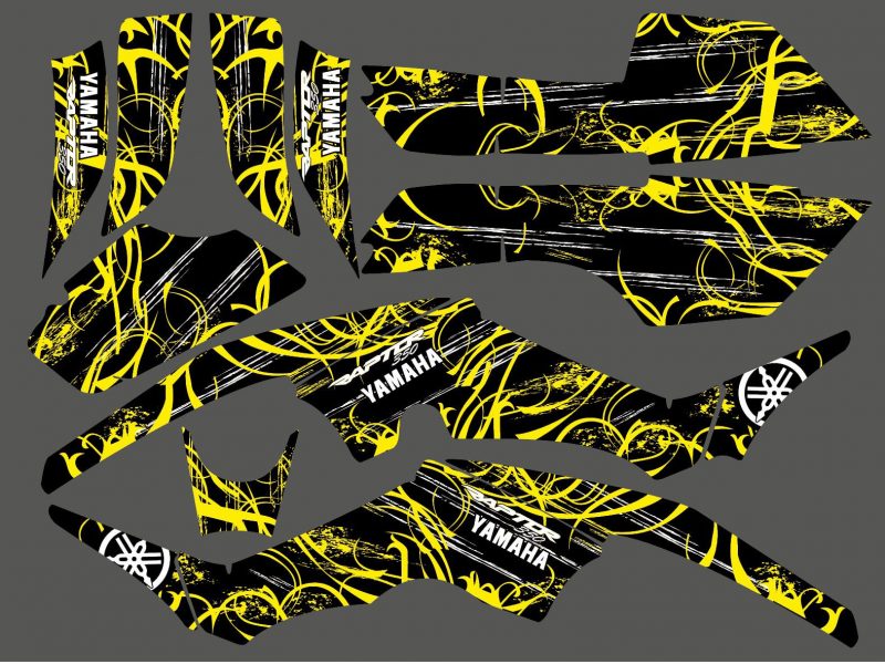 Zestaw graficzny Yamaha 350 Raptor żółty