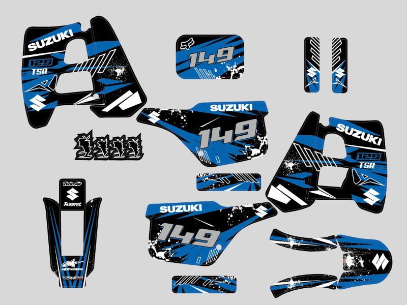 suzuki 125 tsr blue line graphic kit