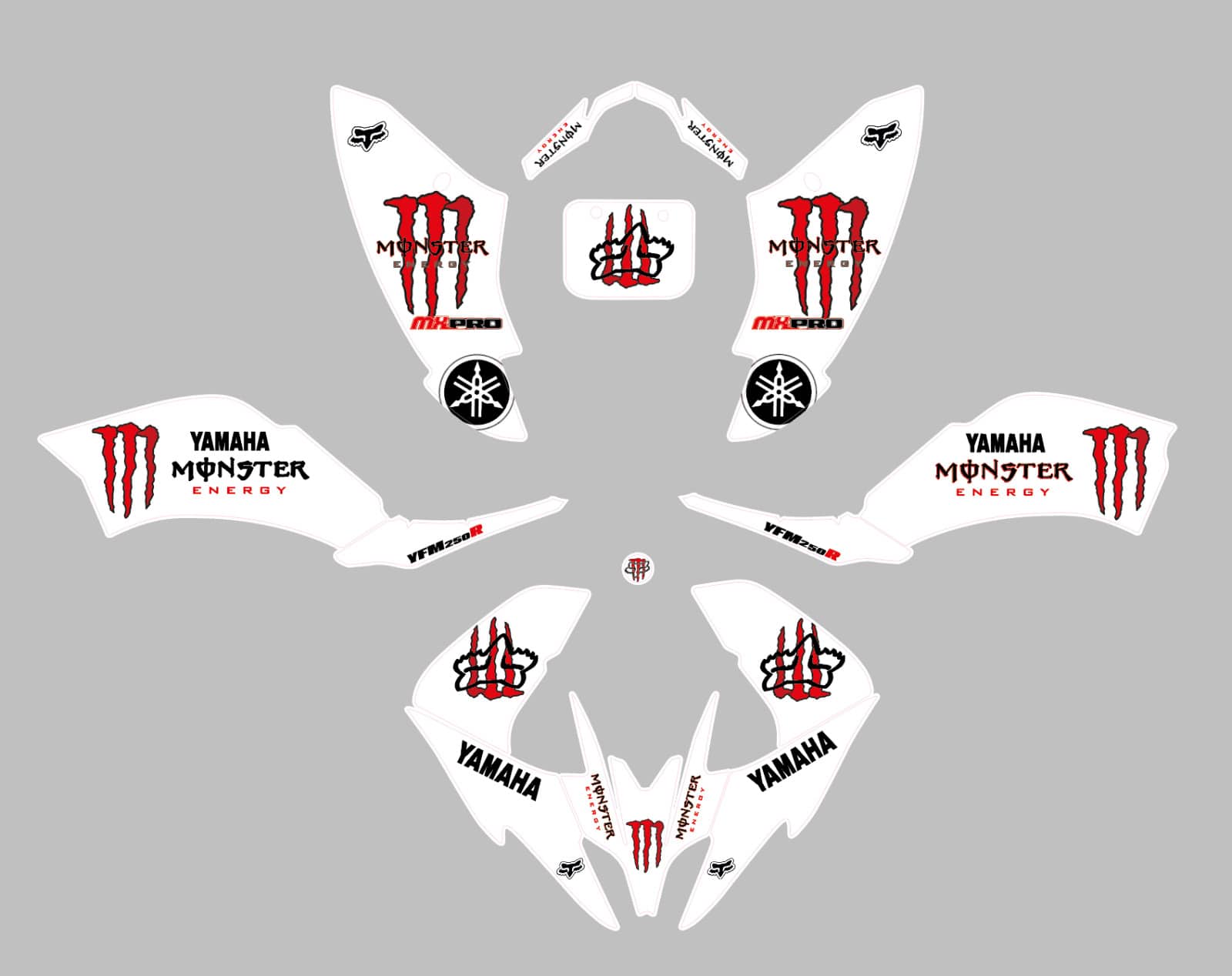 kit deco yamaha 250 raptor white