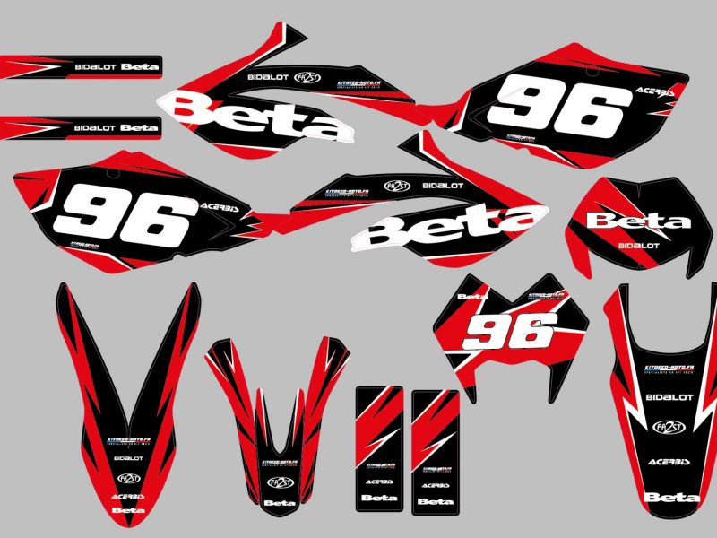 graphic kit beta 50cc 2006 2010 red racing