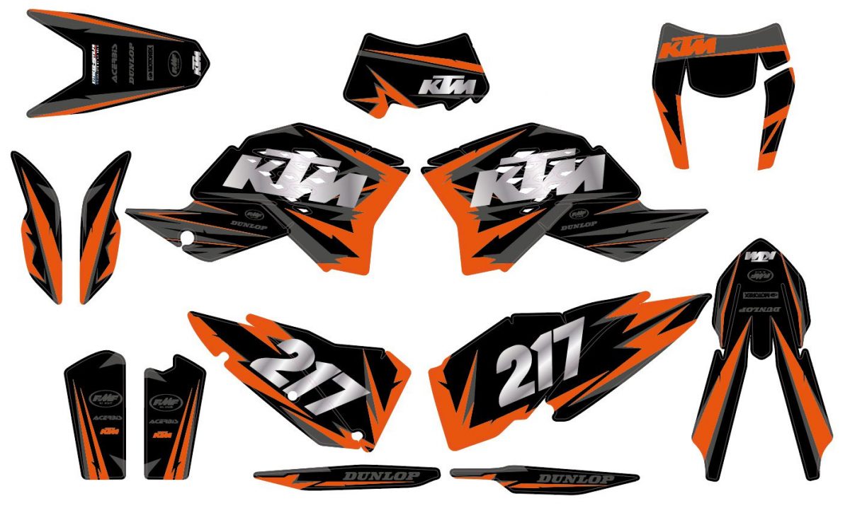 kit deco ktm exc 2008 2011 grey