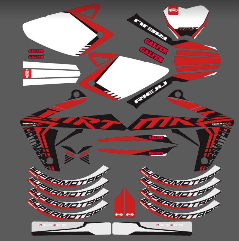 kit deco rieju 50 mrt motard rouge