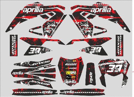 graphic kit aprilia 50 rx / sx (2018 2022) racing red