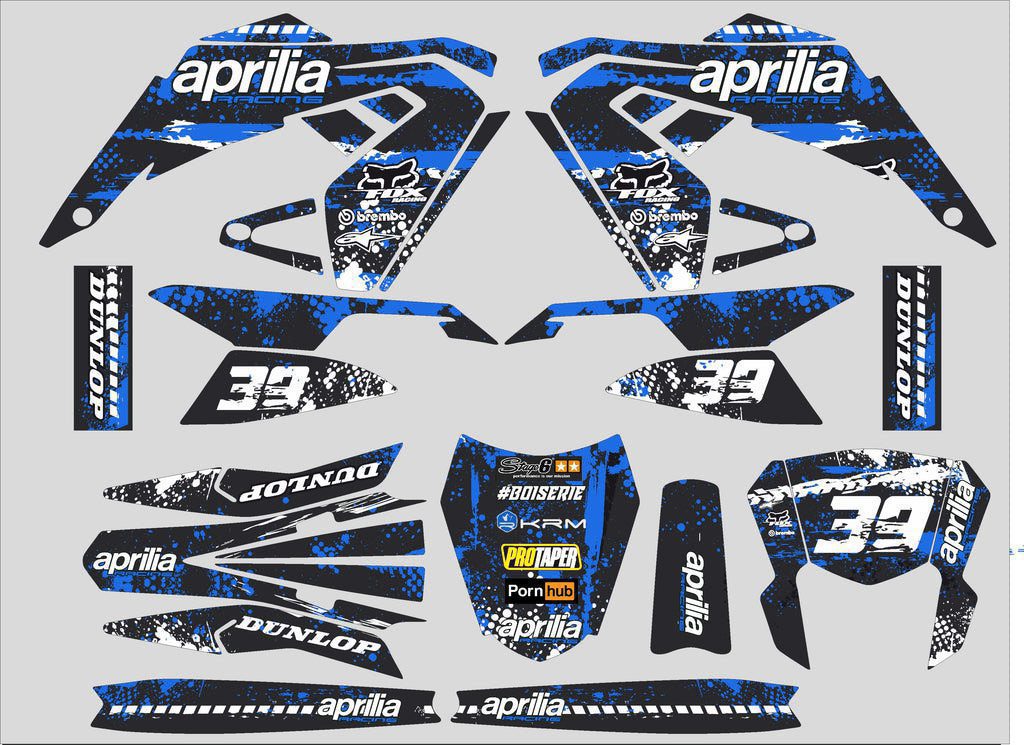 deco kit aprilia sx racing blue