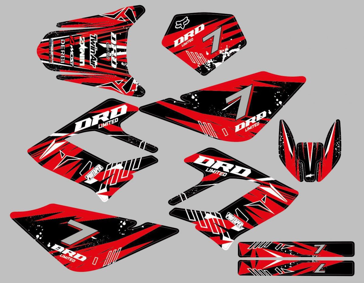 kit deco derbi drd racing factory rouge