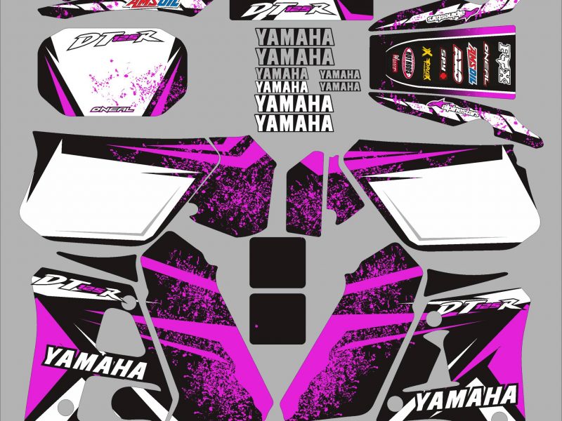 kit deco yamaha 125 dtr rosa splash