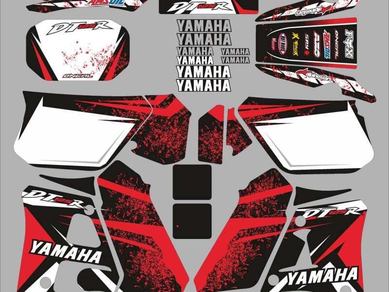 kit grafico yamaha 125 dtr splash rosso