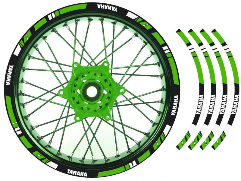striscia cerchio yamaha moto verde