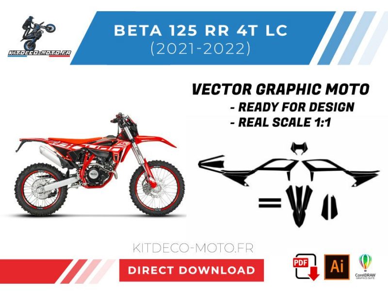 modelo beta 125 rr 4t lc 2021 2022 vetor