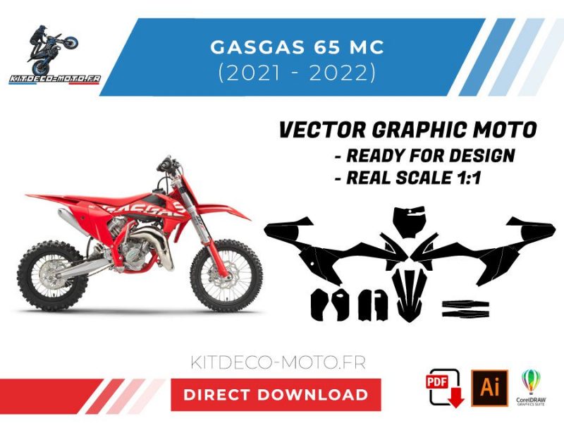 plantilla vector gasgas mc 65 2021 2022 vector