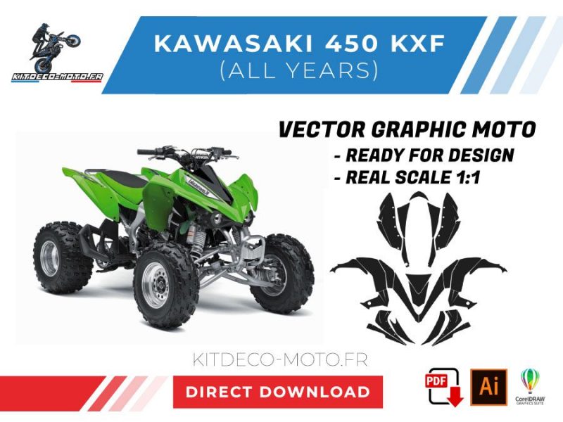 kawasaki 450 kfx template vector