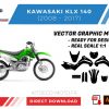 template vector kawasaki klx 140 2008 2017