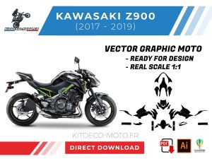 template vector kawasaki z900 2017 2019