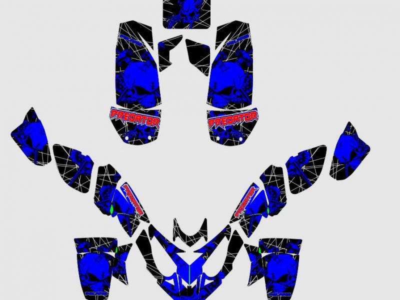 kit graficos polaris predator 500 tribal blue
