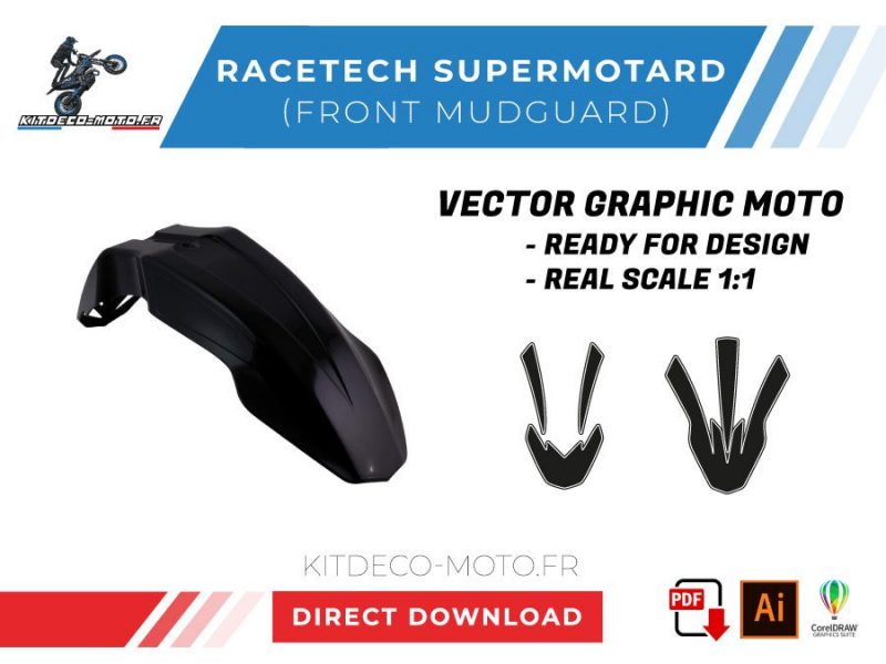 modelo vector guarda-lamas dianteiro racetech supermotard