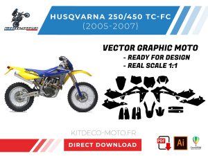 template vector husqvarna 250 450 tc fc 2005 2007