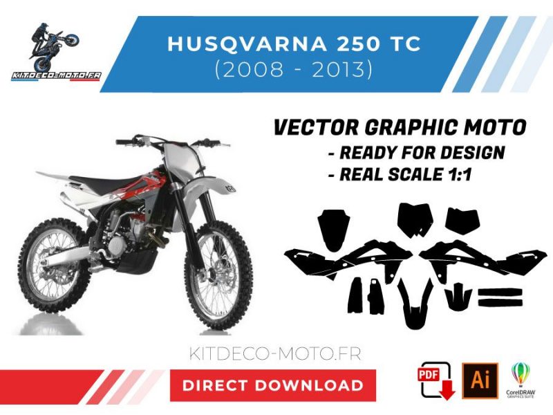 modello vettoriale husqvarna 250 tc 2008 2013
