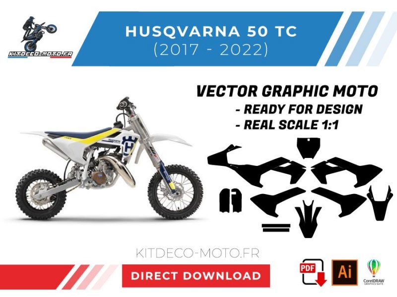 modello vettoriale husqvarna 50 tc 2017 2022